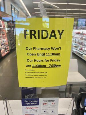 The pharmacy online said they will open at 8am to 9pm