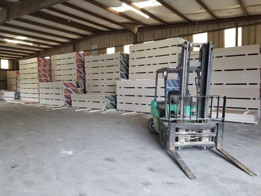 Largest stock and variety of drywall and accessories in the area