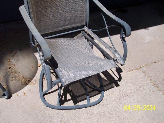 pic 2 of ripped chair - same chair as pic 2