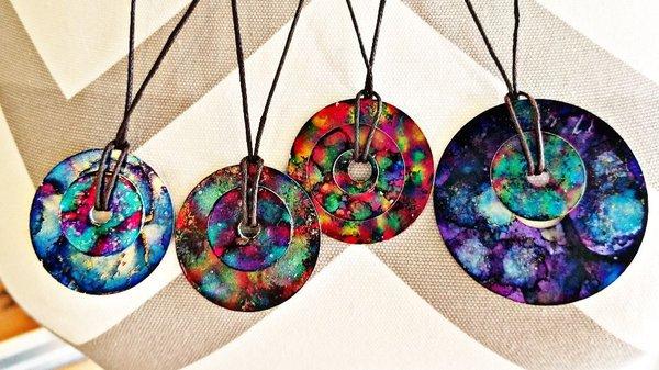 New alcohol ink pendants class!