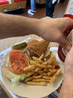 All American fish fillet with tartar sauce