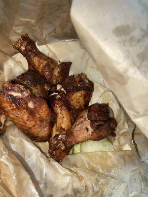 Bland smoked wings