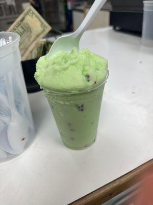 Mint choc chip ice