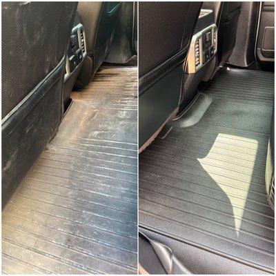 Back seat before and after