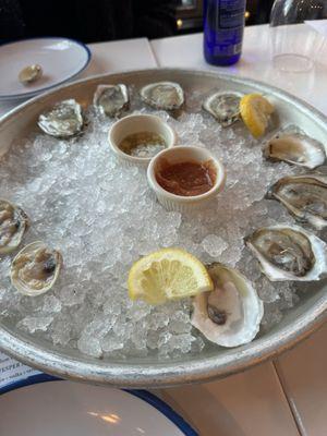 Oysters and clams after we had already begun.