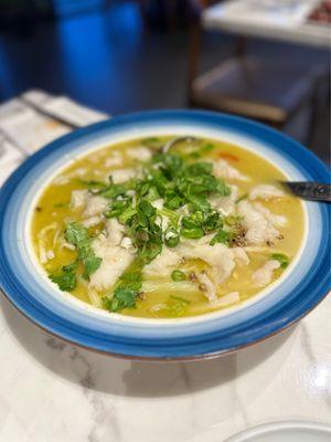 Fish filets with green Sichuan peppercorns