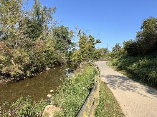 Walk/Run/Bike trail looking towards Powell Rd