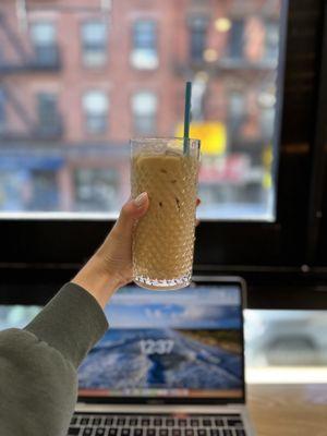 iced lotus seed latte