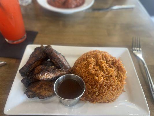 Caribbean Jerk Chicken Jollof Rice