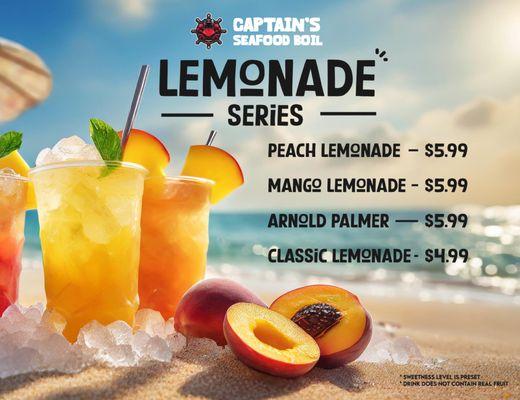 The launch of our latest drink series-- featuring a variety of fun flavored lemonade!