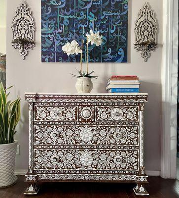 Mother of pearl inlaid Syrian dresser