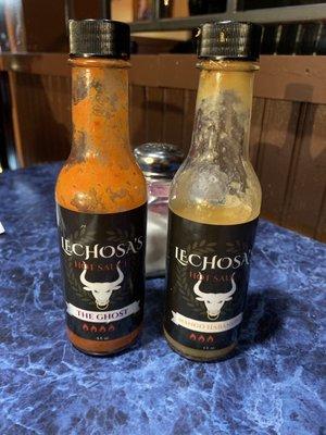 The Lechosa's hot sauce they have here is amazing!