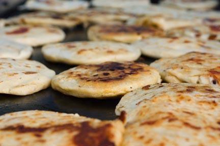 golden brown pupusa goodness.