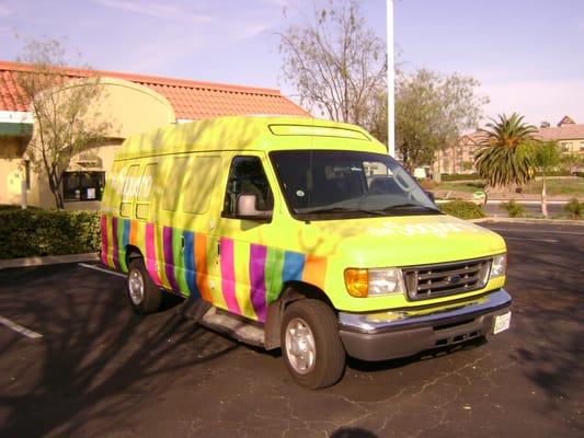 full van wrap with custom graphcis