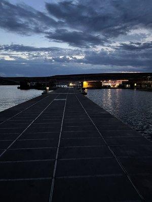 Marina at night