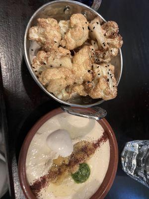 Cauliflower and hummus