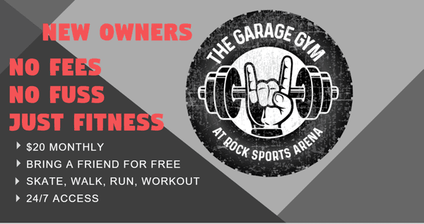 Our sign, No fees, no fuss, just fitness