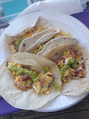 Bacon & Egg breakfast tacos!