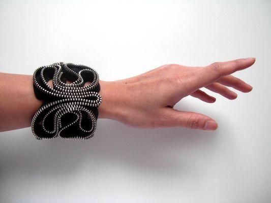 zipper bracelet by Reborne jewelry at Lireille gallery