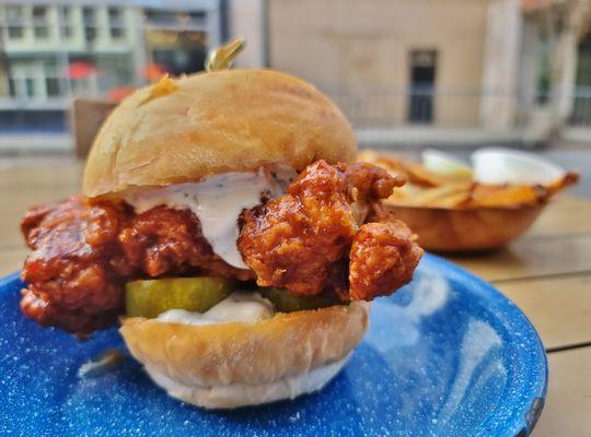 Hot Chicken Sandwich not for the weak of heart.