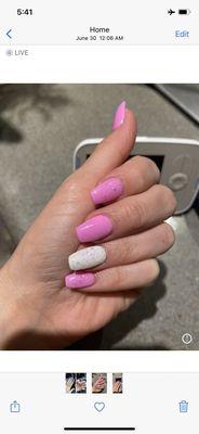 An older pic I've been meaning to post and forget. Summer nails combo.