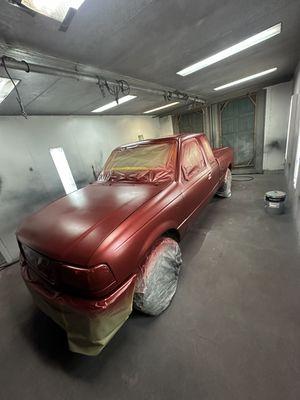 Full paint job on this 2001 Ford Ranger.