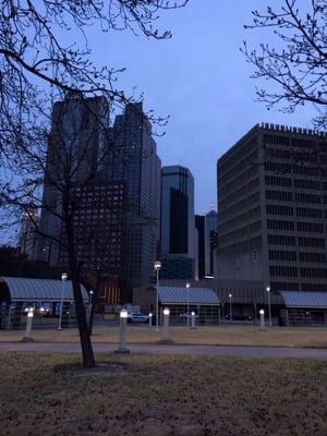 View of downtown from the bus station