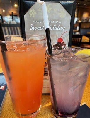 Strawberry  lemonade and lavender lemonade