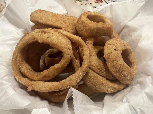 These onion rings mean business! Serious onion rings!