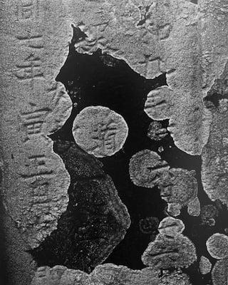 Brett Weston - Lichen Headstone, Japan