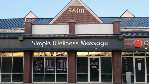 The front of Simple Wellness Massage.