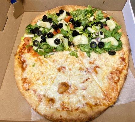 Small Half Salad Pizza Pie