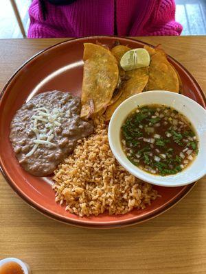 Birria taco plate