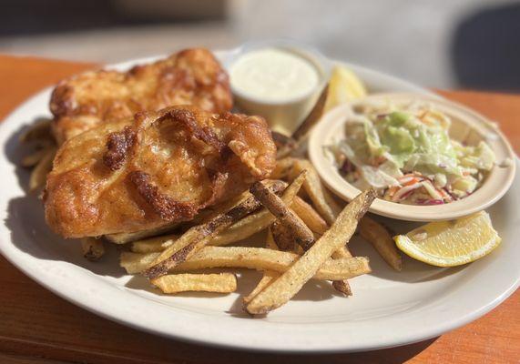 The Freshly battered and fried Fish & Chips are Amazing!