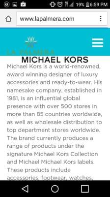 Michael Kors in La Palmera mall Corpus Christi is also a company we give weekly cleanings too.