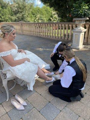 Two of the best bridal attendants tenants ever