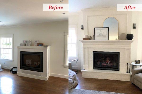 Our Before & After (Heat & Glo gas Fireplace)