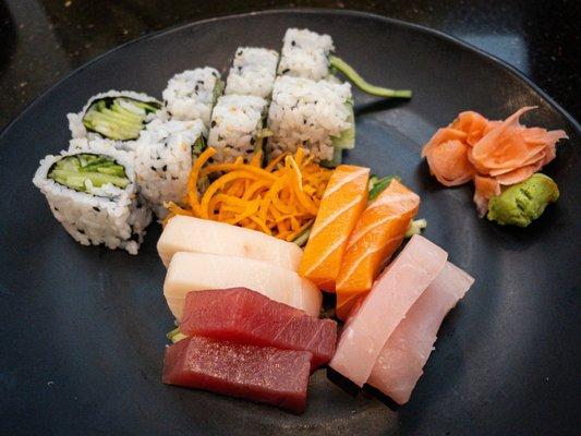 Sushi and Sushi Sashimi Lunch Combo