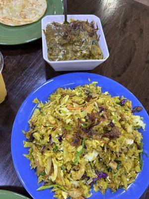 KOTHU ROTI & CHICKEN MUSTARD CURRY