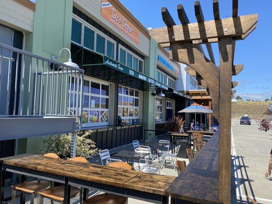 Outdoor patio dining.