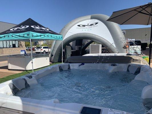 Views from our recent Spring Hot Tub Tent Event