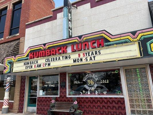 The front of the diner.