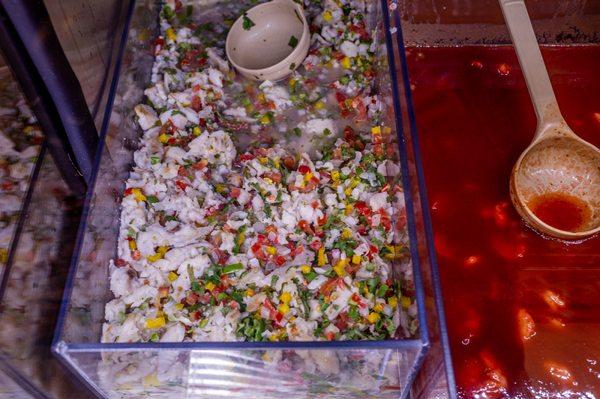 They have the best freshly made ceviche / ceviche / seviche / or sebiche around.