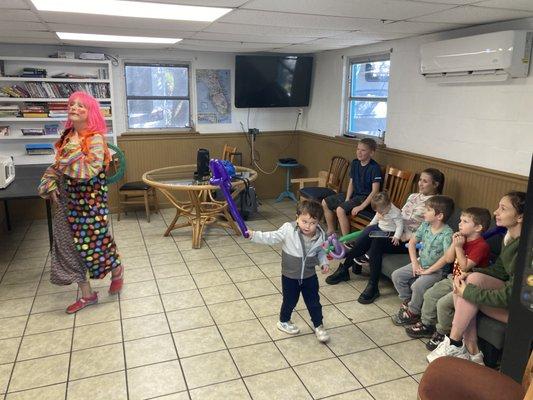 Clown show for the kids.