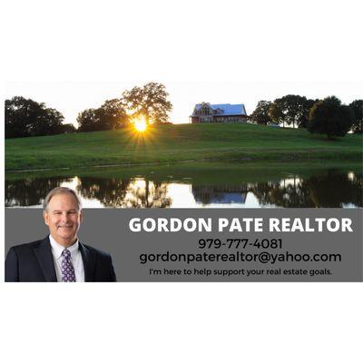 Gordon Pate Realtor 979-777-4081 / Longitude Real Estate / Bryan/College Station, Texas