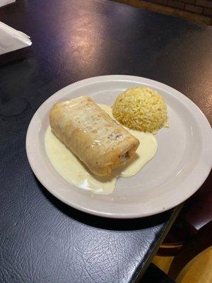 Chicken Chimichanga (no beans)