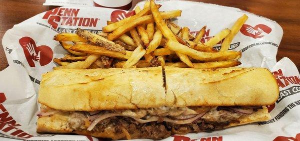 Cheesesteak with fries