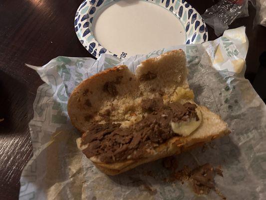 A disappointing Philly sandwich