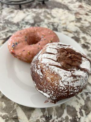 Cronut with chocolate filling