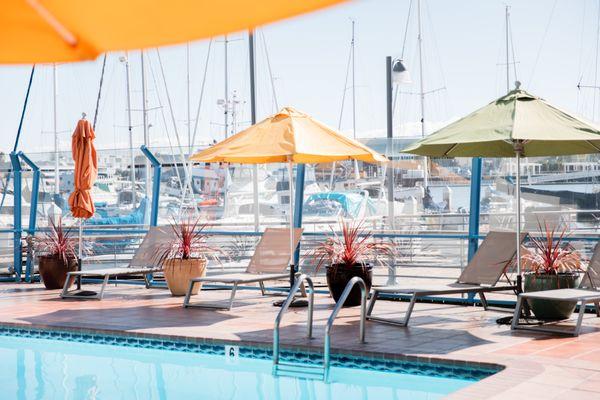 Incredible waterfront views and heated pool.   A great staycation the only hotel located on Jack London Square.